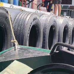 Floating gasoline stand