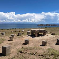 Here animals and sometimes humans (Inca) were sacrificed