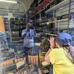 We loved this typewriter repair store. We both learned on manuals.