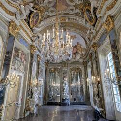 The Hall of mirrors in the House of Savoy Musei Palazzo Reale