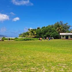 Proximity of the airstrip to the tender port.