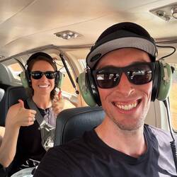 Taking off! We are pros at this now