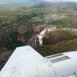 First glimpse of a waterfall