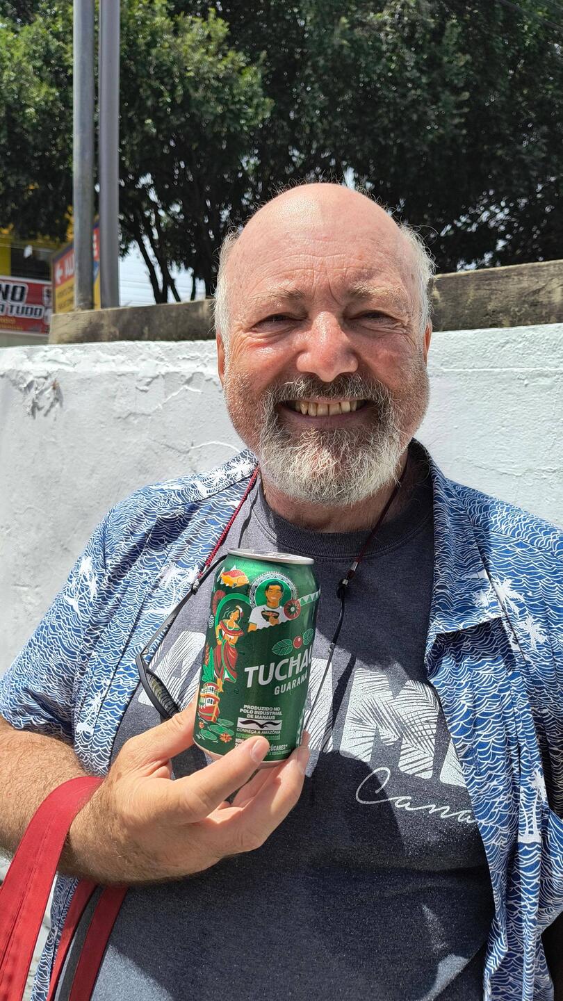 Guarana (a carbonated soft drink that tastes like mixed berries.)