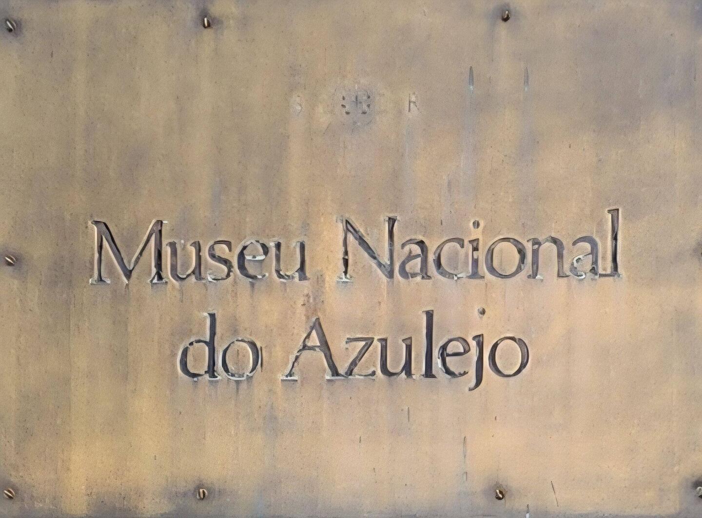 Entrance sign for the Museu Nacional do Azulejo, also known as the National Tile Museum