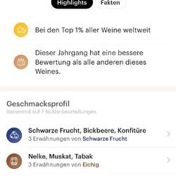 Bewertung bei Vivino