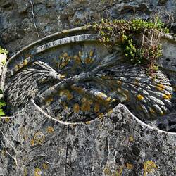 Straw on a gravestone