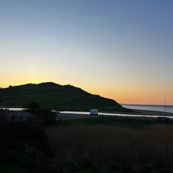 Quick last minute fossil check at sunrise