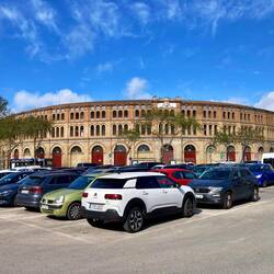 Die Stierkampfarena der Stadt