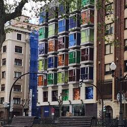 Colorful apartments!