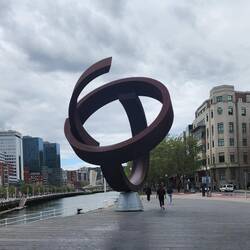 Ovoid Variant of the Emptiness of the Sphere, a sculpture by Basque artist Jorge Oteiza