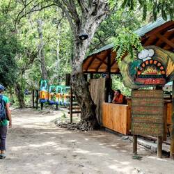 Supply point. Vendors try to stop you at their stands...