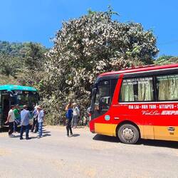 Nach dem Beinahezusammenstoß wird erstmal gequatscht und gelacht