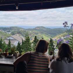 Ausblick von der Terrasse im Tigon Hostel