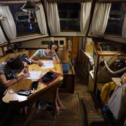 Et toujours l'école sur le bateau !