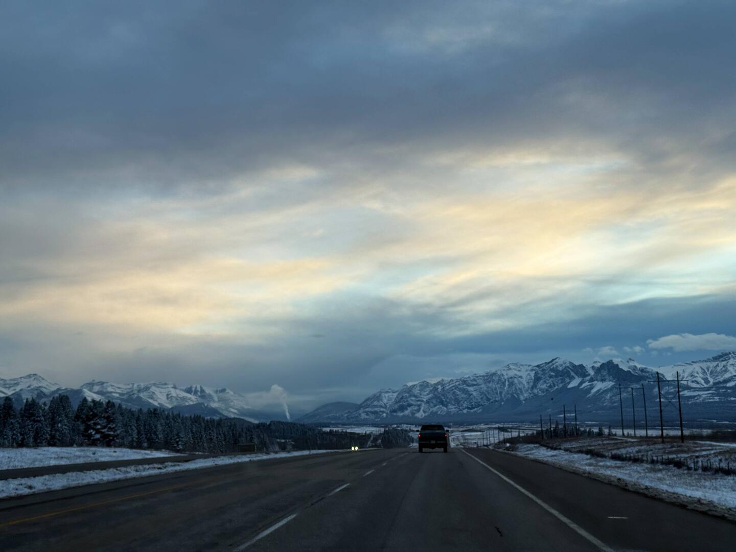 Driving to Canmore