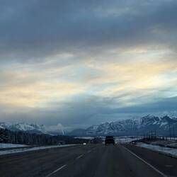 Driving to Canmore