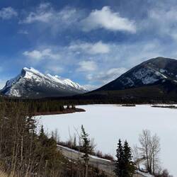 Mount Rundle and Vermillion Lake in Banff