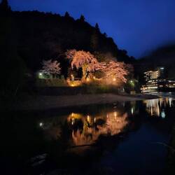 Senninburo de nuit à Kawayu onsen