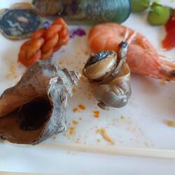 Ich hab das alienartige Muschelfleisch nur mit Stäbchen rausgeholt! 💪