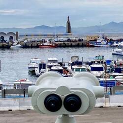 Hafen von Tarifa - Berge von Marroko