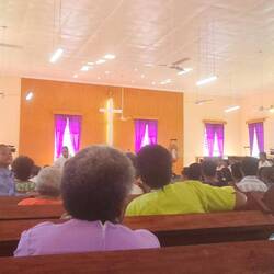 We were able to sit in & listen to the initial part of the mass.