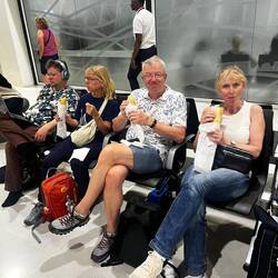 Vor dem Abflug in Guadeloupe