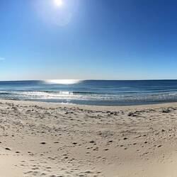 Abfahrt Åhus, letzter Blick über die Ostsee