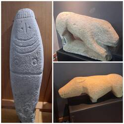 Stelen aus keltischer Zeit im städtischen Museum