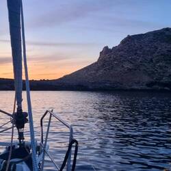 Mouillage sur la petite île de Marettimo, avant notre traversée vers la Sardaigne