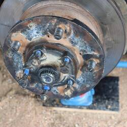 Radmitnehmer wird eingebaut