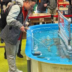 Fishing for squid.