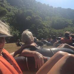 Then we donned our tubes & hit the water.