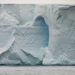 An ice cave on the face of D322 — Antarctica.