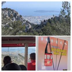 The telepherique Mont Faron, above the city