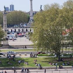 Monument aux Girondins from our balcony