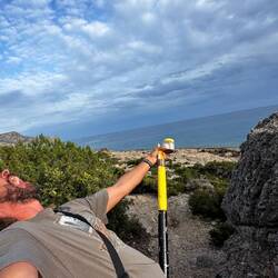 Cache Nr. 2, wo ich mit der E4 Wanderwegstange davonfliege 😜