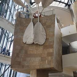 Soft Shuttlecock sculpture by Claes Oldenburg and Coosje van Bruggen