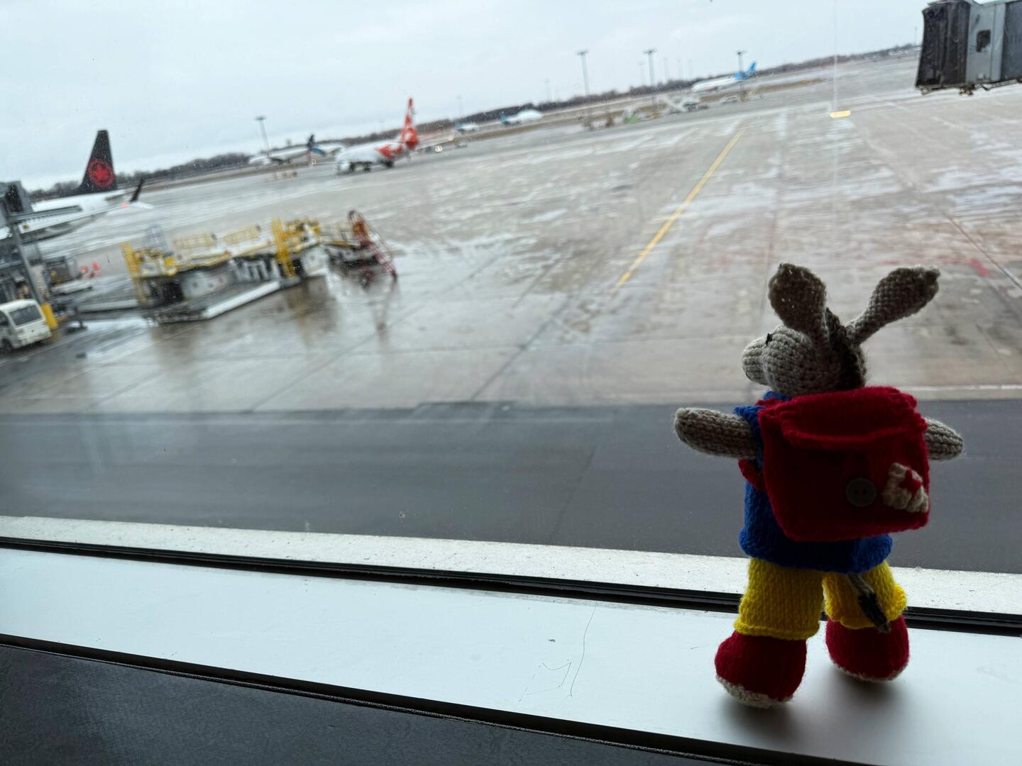 Watching the planes in Montreal