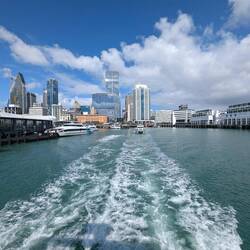 Taking the ferry to Waiheke Island