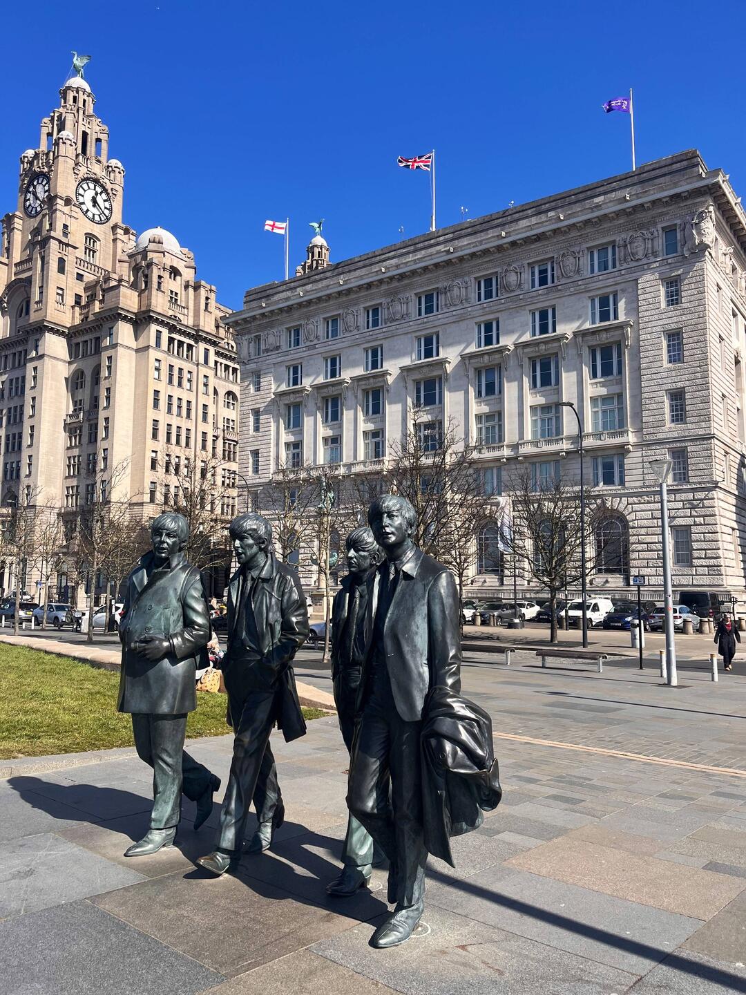 Beatles Statur am Albert Dock