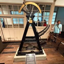 A machine that determines the tensile strength of materials in a car.