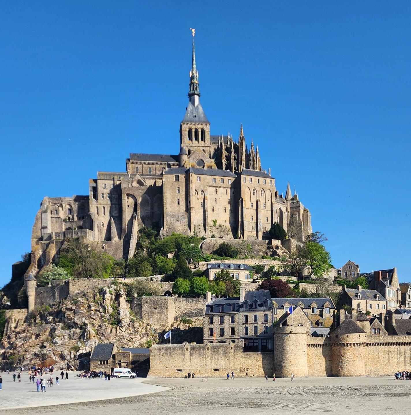 Mont-Saint-Michel Abbey -- See the tiny people?