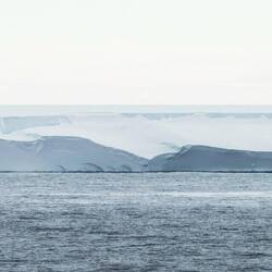 Cruising along the Ekström Ice Shelf — Neuschwabenland, Antarctica.