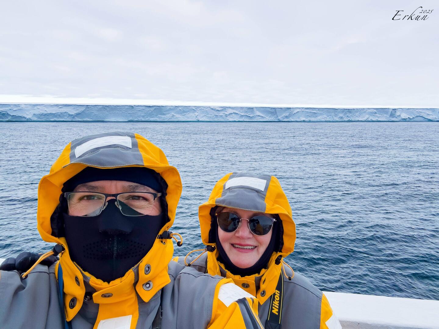 Cruising along the Ekström Ice Shelf — Neuschwabenland, Antarctica.