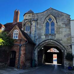 Exit from cathedral centre