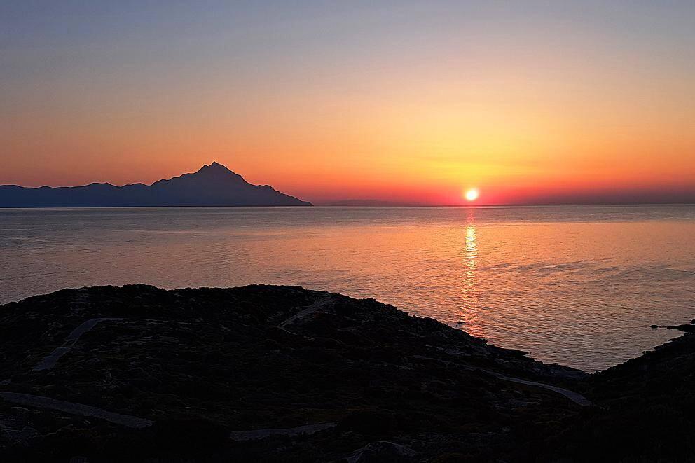 Sonnenaufgang neben Athos