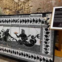 Hand made hand painted floor tiles