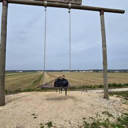Someone made a resting spot for pilgrims! We ate lunch here
