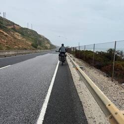Mangels Alternativen ging es für ca. 15 km auf der A7 (Autobahn) entlang.